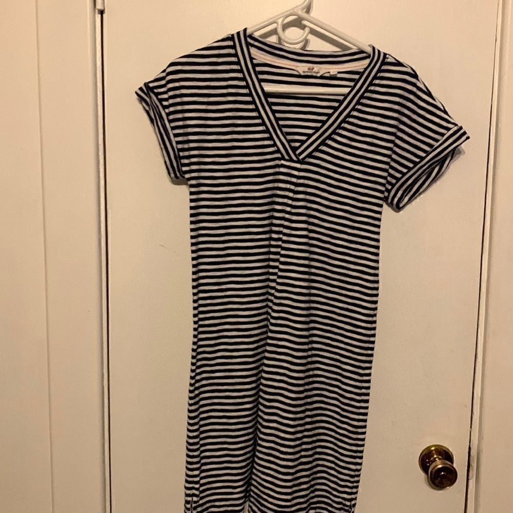 Vineyard Vines EUC blue/white striped oversized dress Size XXS
